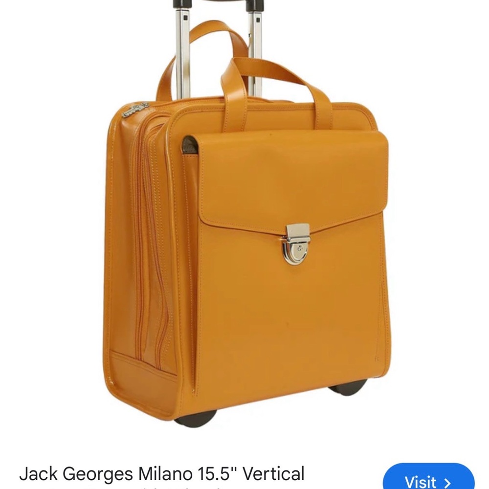 Jack Georges Milano Vertical Laptop Roller in Mustard